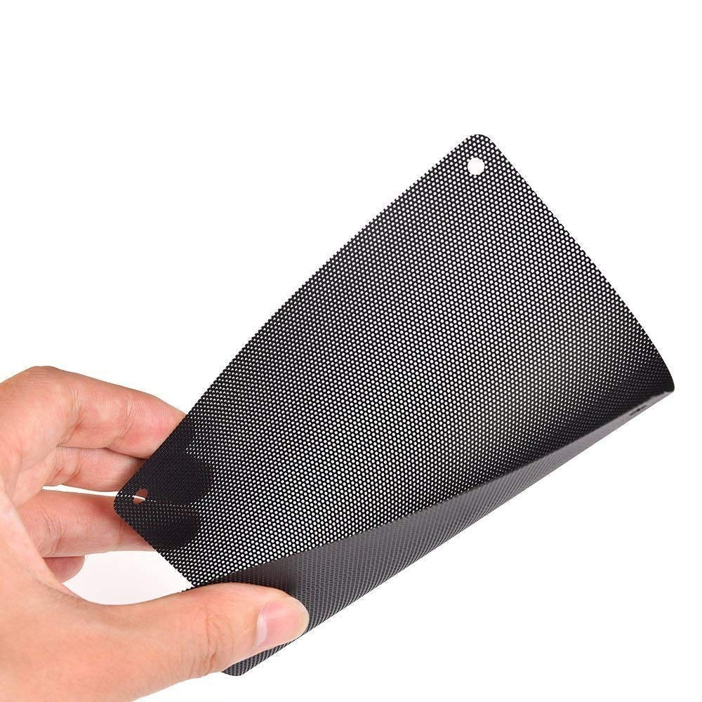 10 Pieces 120mm PC Cooler Fan Dust Filter Computer Fan Filter Black Dustproof Case Cover Computer Mesh with 40 Pieces of Screws img 3