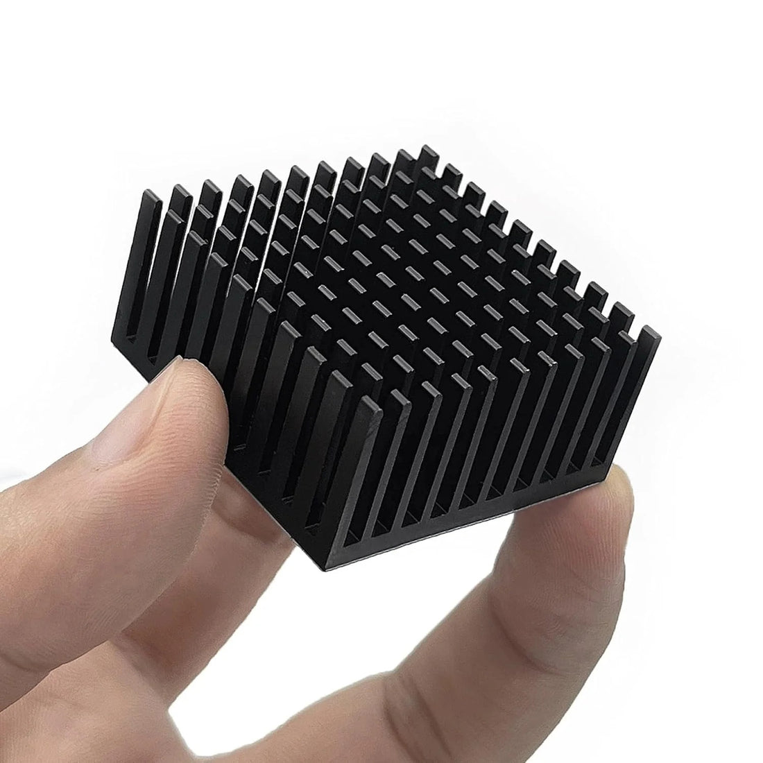 4PCS Aluminum Heat Sink 40x40x20mm with Thermal Conductive Adhesive Tape, 40mm Heatsink Kit Cooler for Cooling VRM GPU Router Stepper Driver 3D Printer Stepper Motor NEMA 17 Peltier Module, Black
