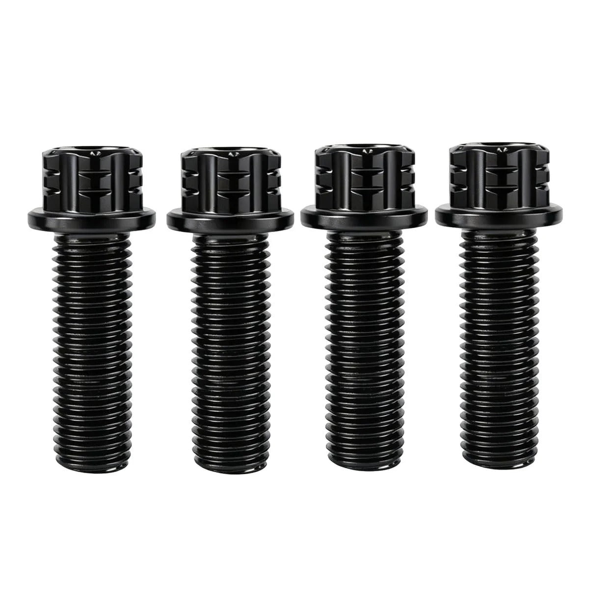 4PCS Titanium Finish Bolt Flange Torx Head M6 M8 M10 x 20 25 30 35mm Stainless Steel Screw Bolt for Motorcycle Car Modifications (Black, M10x30mm Pitch 1.25mm)