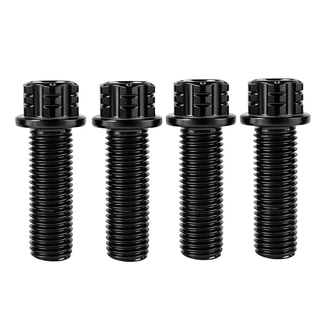 4PCS Titanium Finish Bolt Flange Torx Head M6 M8 M10 x 20 25 30 35mm Stainless Steel Screw Bolt for Motorcycle Car Modifications (Black, M10x30mm Pitch 1.25mm)