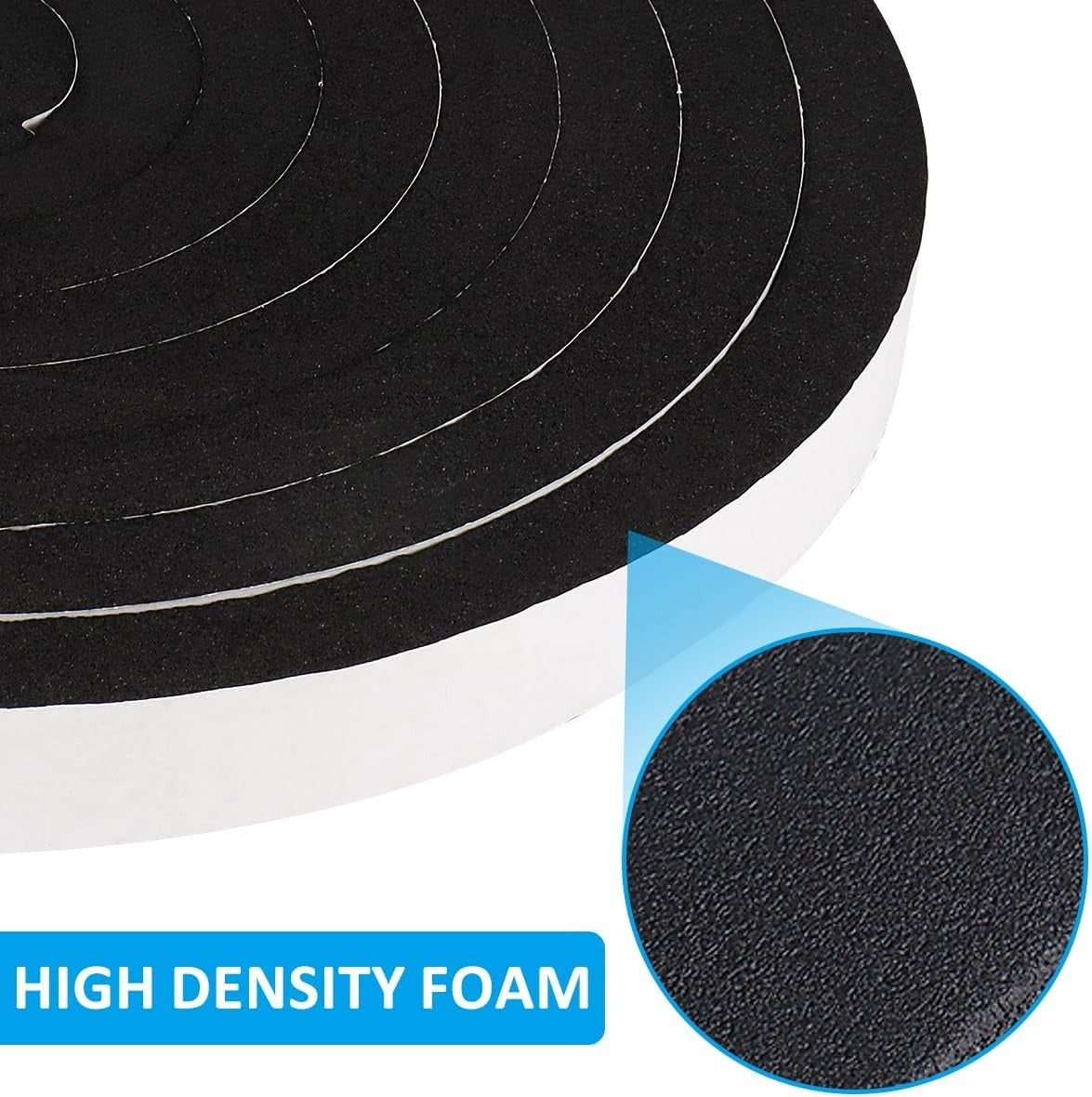 Foam Insulation Tape, 1In x 1/8In x 33Ft Weather Stripping Door Seal Strip for Doors and Windows,Sliding Door, Soundproofing Door Seal,Weatherstrip,Air Conditioning Seal Strip