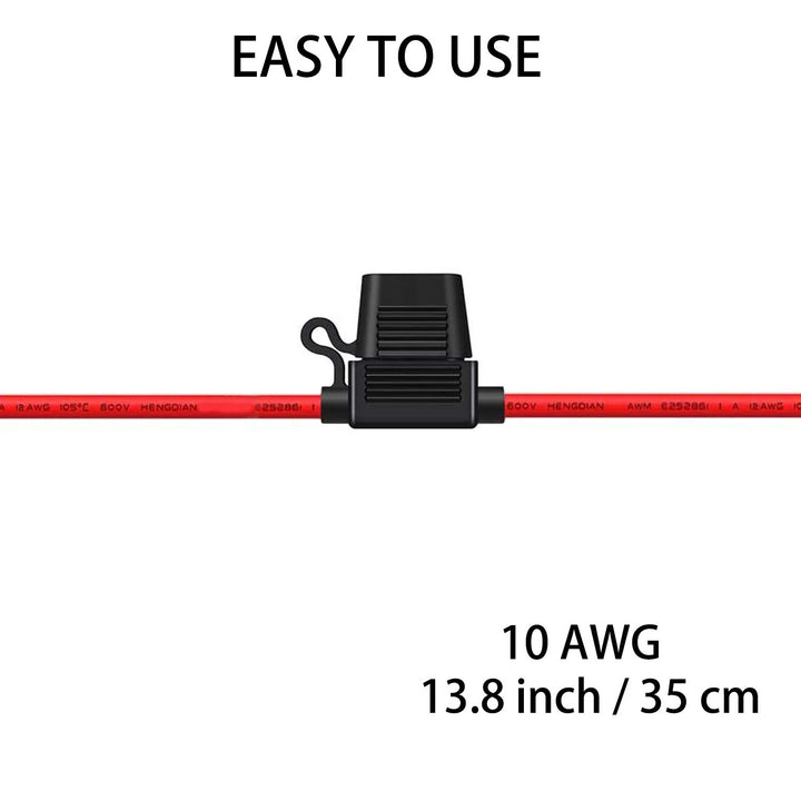 Fuse Holder - 10 AWG Inline Fuse Holder with 40 AMP