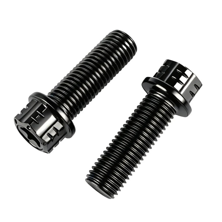 4PCS Titanium Finish Bolt Flange Torx Head M6 M8 M10 x 20 25 30 35mm Stainless Steel Screw Bolt for Motorcycle Car Modifications (Black, M10x30mm Pitch 1.25mm)