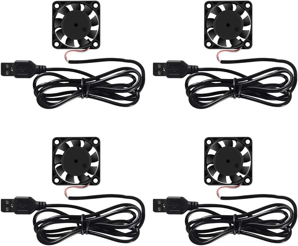 4 Pack USB Brushless Cooling Fan 40mm High Performance DC 5V Speed 4200 RPM for Small Appliances Series Replacement For Desktop