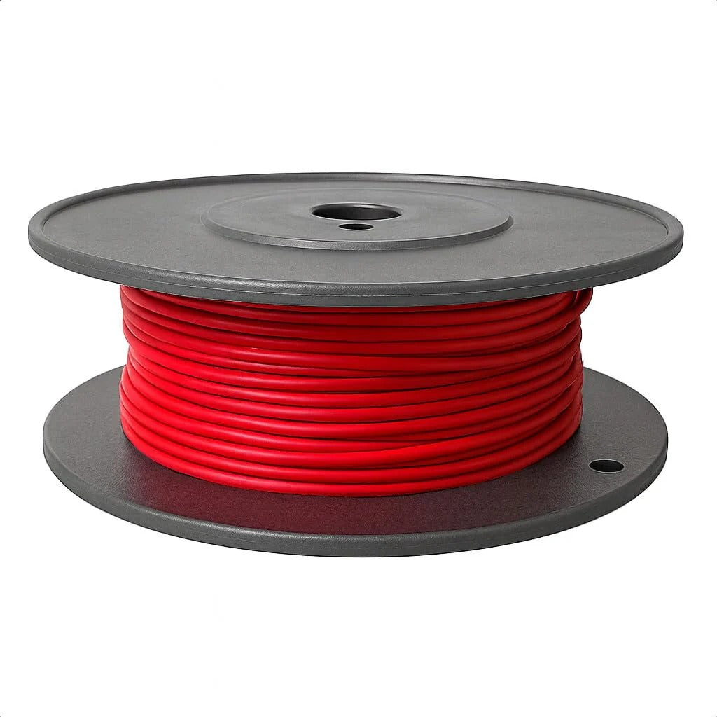 Automotive Stranded Copper Wire, Cross-Linked High-Temperature GXL (18ga - 100ft, Red)