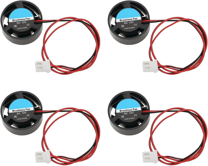 4pcs Mini 2510 Brushless Cooling Fan 9V-14.4V Round Cooling Fan DC2510 Quiet Large Air Volume Fan for Laptops Gaming Consoles(25.7x10.1mm)