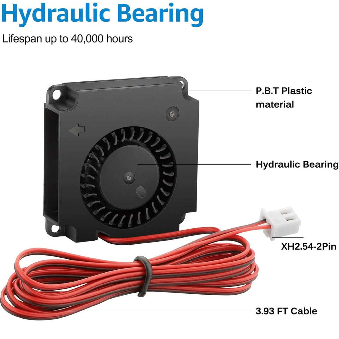 GDSTIME 2 Pack 40mm Blower Fan 12V 40x40x10mm 4010 DC Brushless Cooling Replacement Fans for 3D Printer